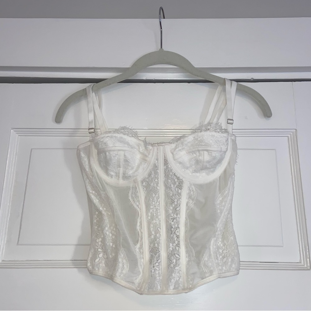 white corset top